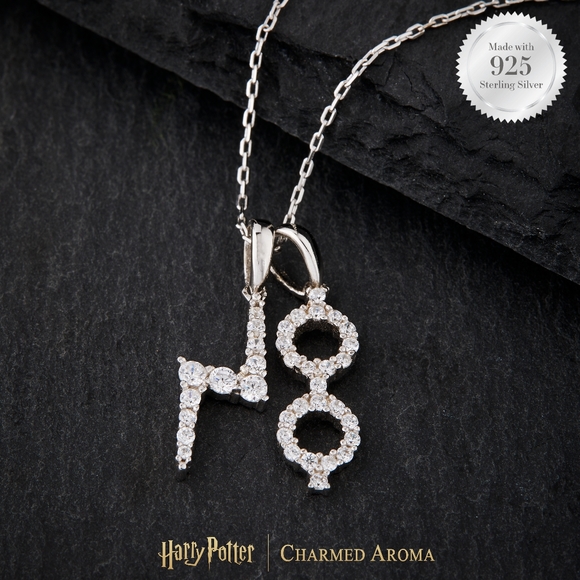 Harry Potter Glasses and Scar Necklace, 925 Sterling Silver - Picture 3 of 5